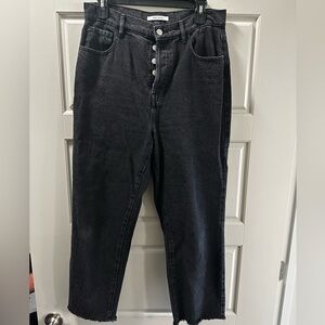 Pacsun black High rise straight jeans